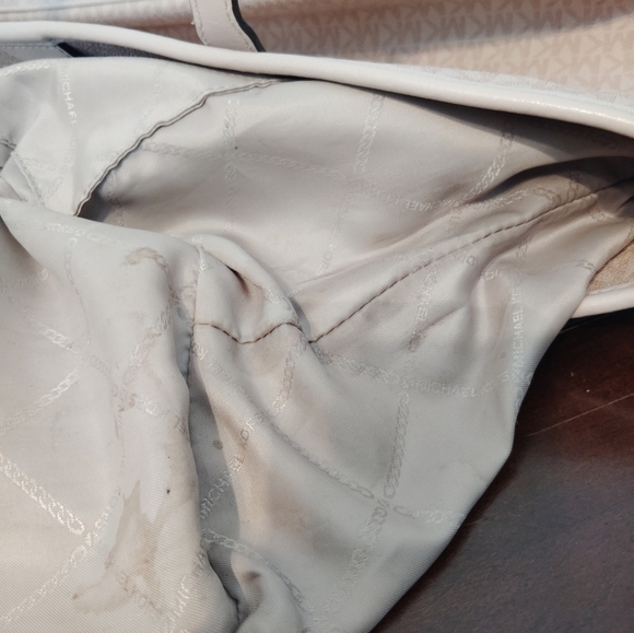 Michael Kors Handbag Purse Tote Pink MK Logo Shoulder Bag - Picture 13 of 16